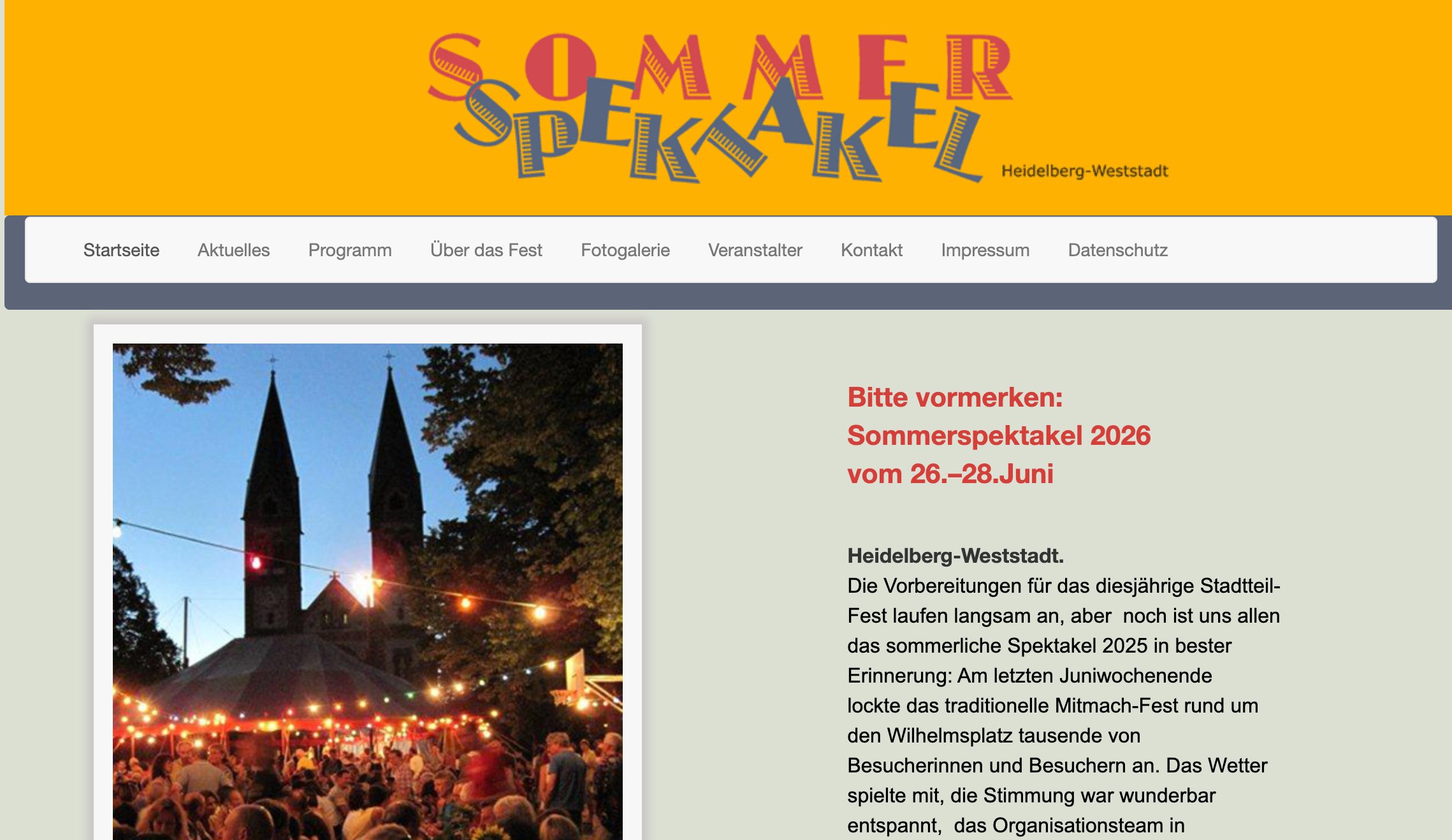 Sommerspektakel Heidelberg 2026: Programm, Termin und Infos