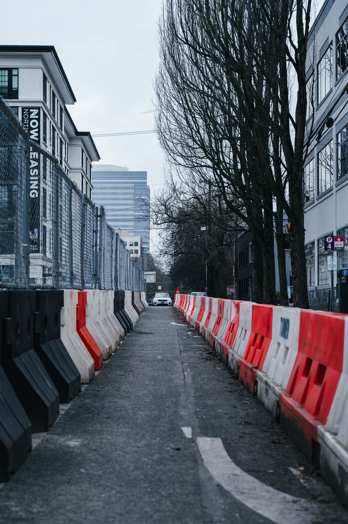 Städtische Fassade Urban Straßenbahn