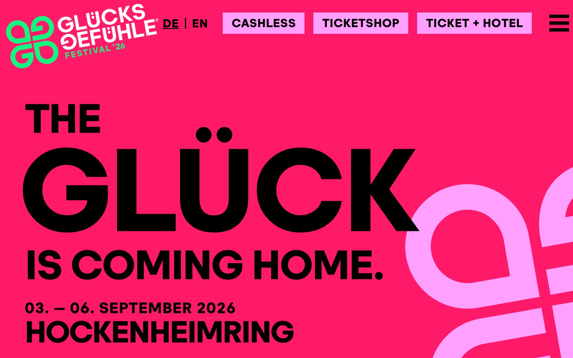 GLÜCKSGEFÜHLE Festival 2026: Größtes Musikfestival Deutschlands am Hockenheimring