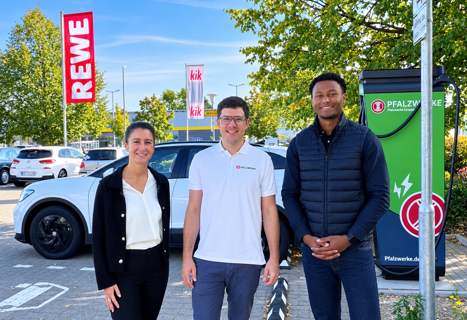 Neuer Schnellladepark in Eppelheim: Pfalzwerke und REWE bauen E-Ladenetz bei Heidelberg aus